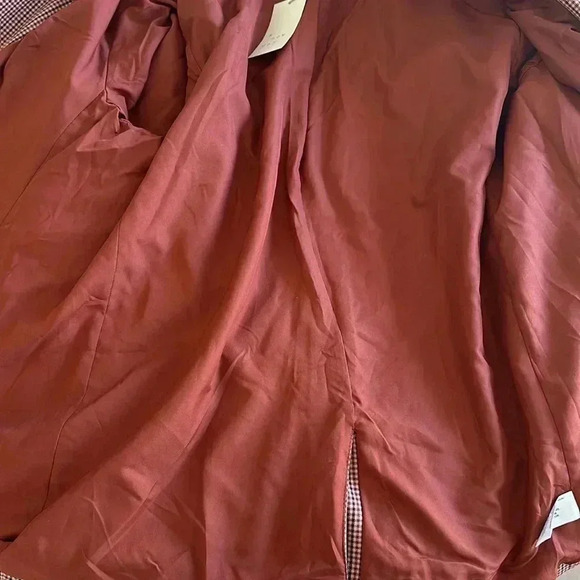 NWT A New Day Red Oversized Perfect Plaid Fall Blazer Jacket Size XXL - Picture 7 of 8